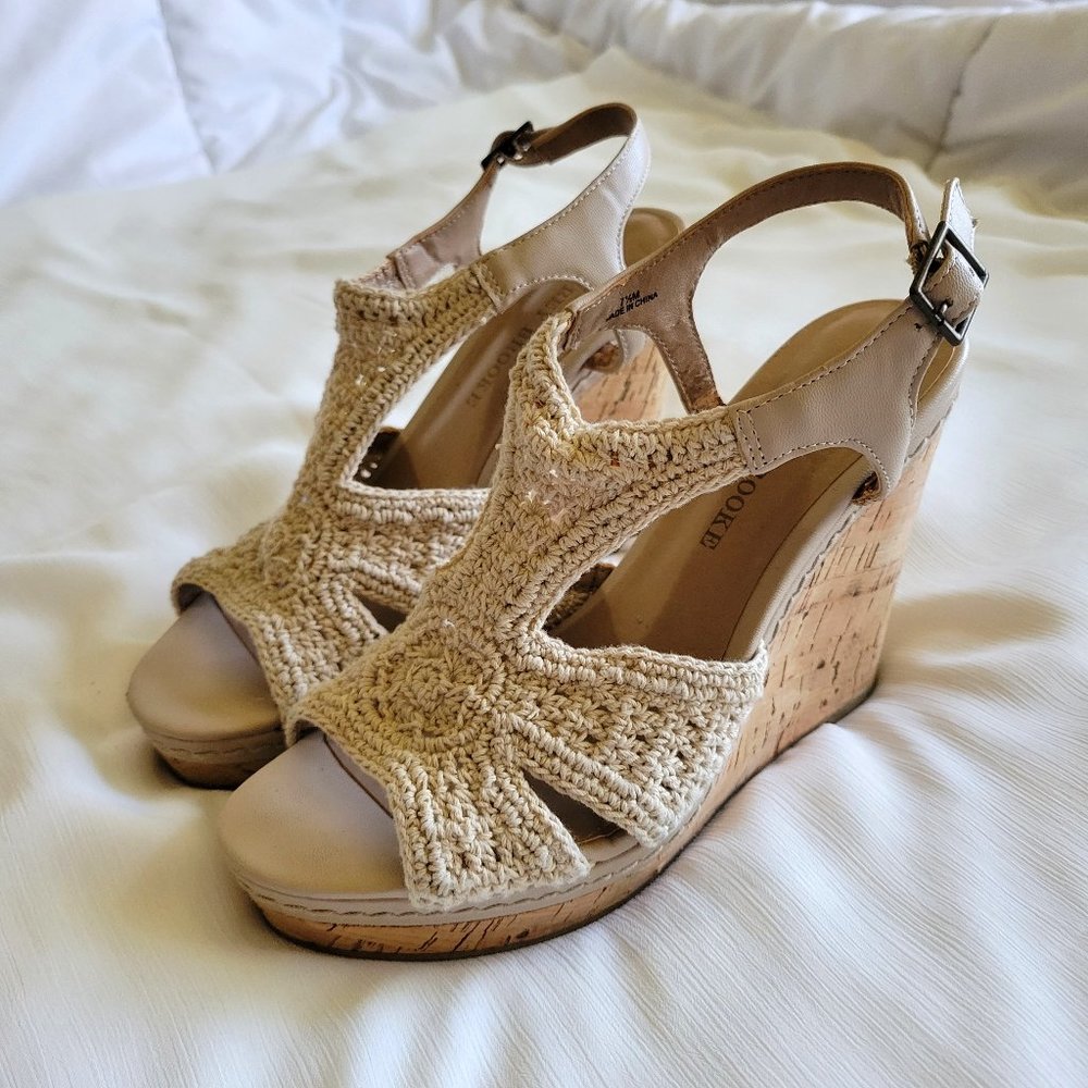 Audrey Brooke Crochet Cork Wedge